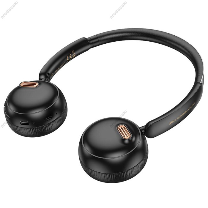 Бездротові Bluetooth навушники Hoco W62 Verso retro headphones BT 5.4 Black 