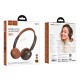 Бездротові Bluetooth навушники Hoco W62 Verso retro headphones BT 5.4 Brown