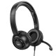 Дротові навушники HOCO W112 Pure headphones Omnidirectional microphone Black