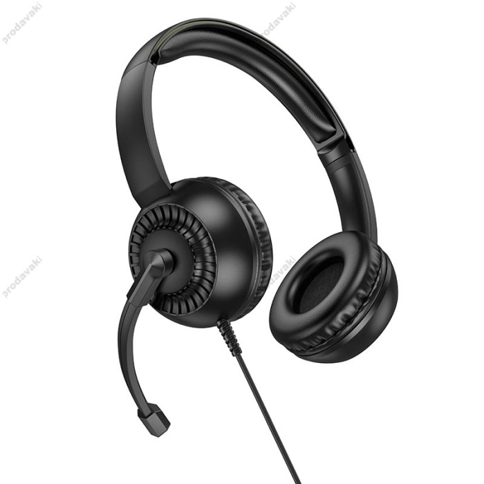 Дротові навушники HOCO W112 Pure headphones Omnidirectional microphone Black