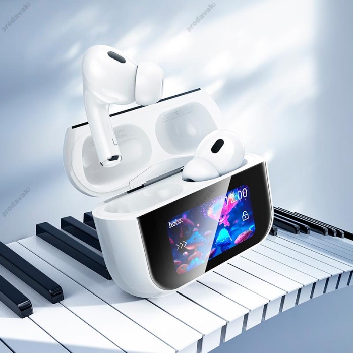 Бездротові Bluetooth навушники HOCO EW79 Bright true wireless ANC touch screen BT 5.4 White