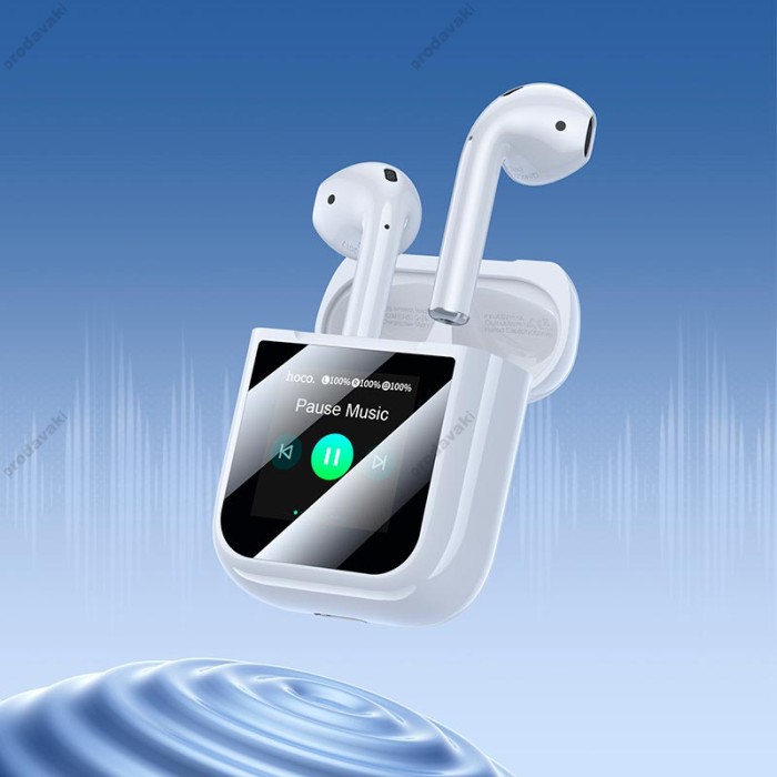 Бездротові Bluetooth навушники HOCO EW80 Magnificent true wireless touch screen BT 5.4 White