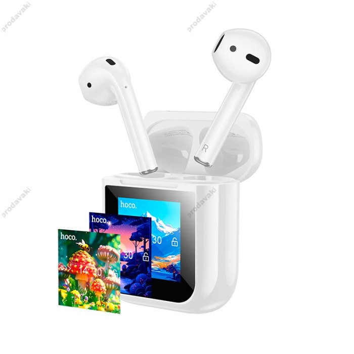 Бездротові Bluetooth навушники HOCO EW80 Magnificent true wireless touch screen BT 5.4 White
