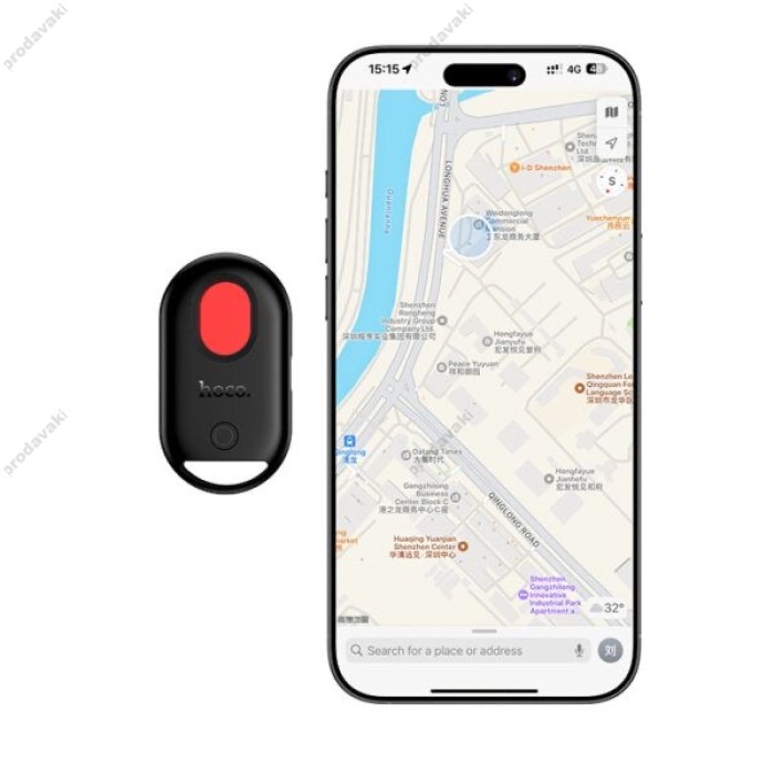 Пошуковий трекер HOCO E95 Tiger intelligent positioning anti-lost device iOS Black