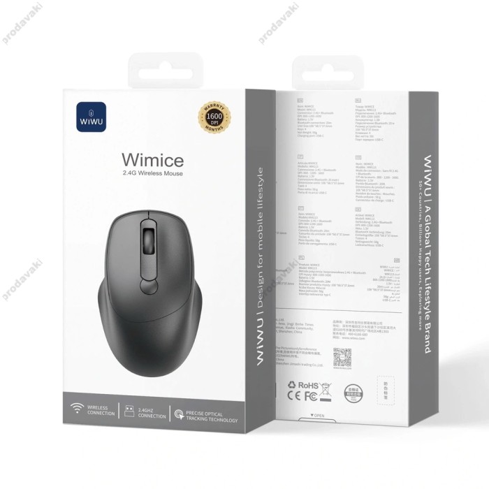 Комп'ютерна мишка WiWU WM113 2.4G Wireless Office Mouse Black