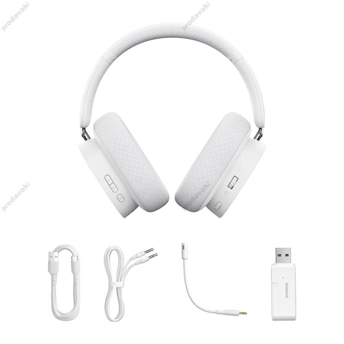 Бездротові Bluetooth навушники Baseus AeQur GH02 Gaming Wireless Headphones White A00050800211-00