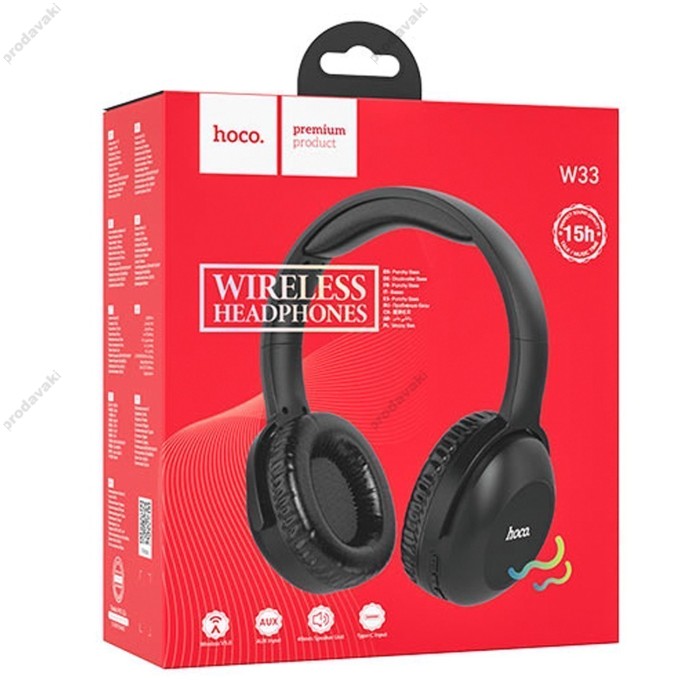 Бездротові Bluetooth навушники Hoco W33 Art sount BT 5.0 Black