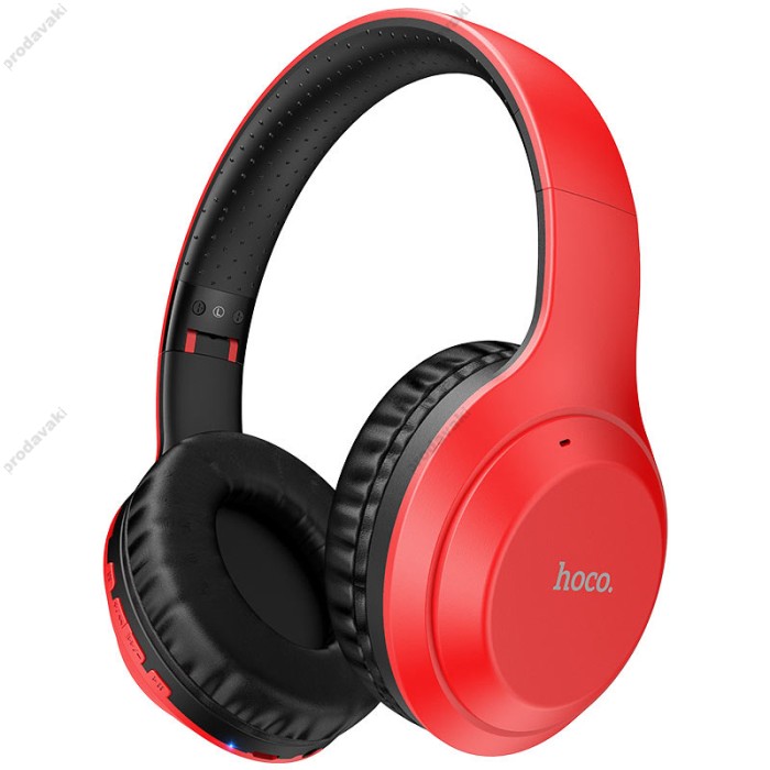 Бездротові Bluetooth навушники HOCO W30 Fun move headphones BT 5.0 Red