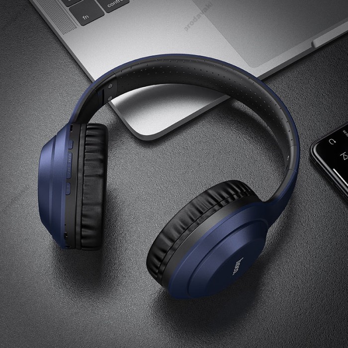 Бездротові Bluetooth навушники HOCO W30 Fun move headphones BT 5.0 Blue