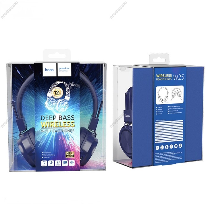 Бездротові Bluetooth навушники HOCO W25 Promise ws headphones Blue