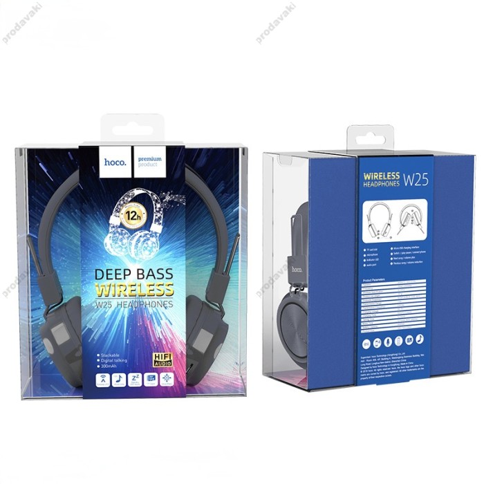 Бездротові Bluetooth навушники HOCO W25 Promise ws headphones Grey