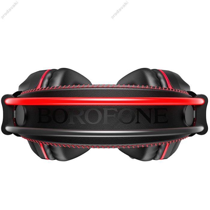 Дротові навушники BOROFONE BO101 Racing GAMING with mic Black-red