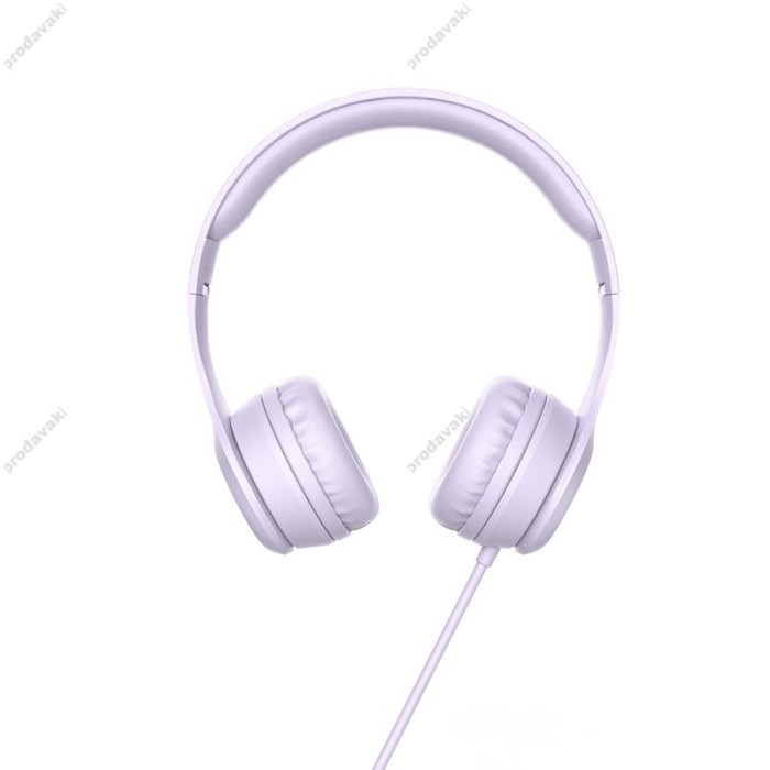 Дротові навушники HOCO W21 Graceful charm wire control headphones Purple