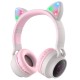 Бездротові Bluetooth навушники HOCO W27 Cheerful Cat ear Wireless headphones Pink-Grey