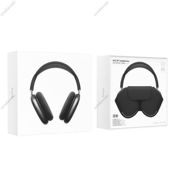 Бездротові Bluetooth навушники Hoco W58 ANC headphones BT5.4 Grey