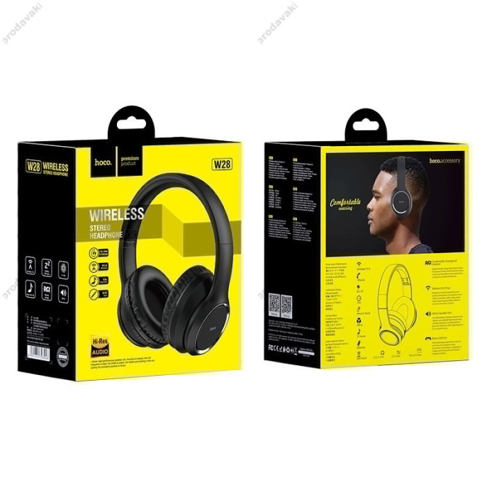 Бездротові Bluetooth навушники HOCO W28 Journey wireless headphones Black