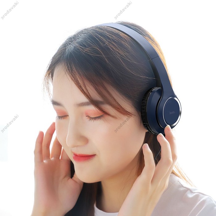 Бездротові Bluetooth навушники HOCO W28 Journey wireless headphones Blue