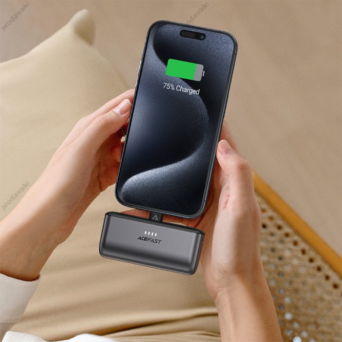 Повербанк портативний акумулятор Power bank ACEFAST M9 PD capsule Type-C 20W 5000 mAh Black