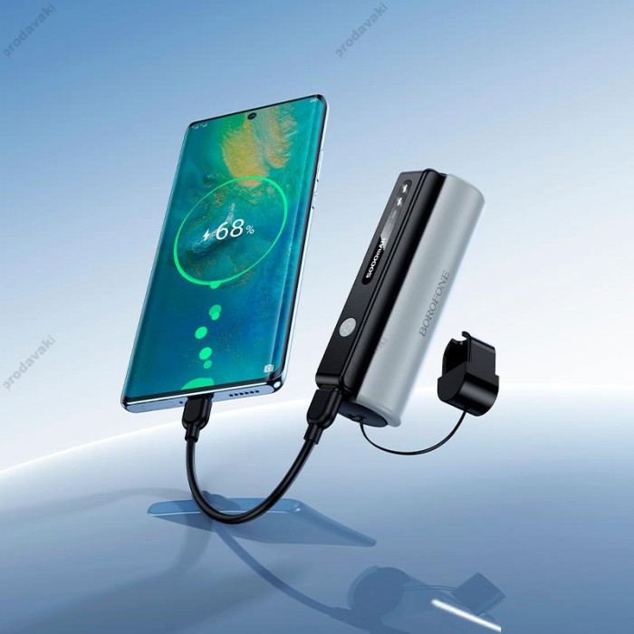 Повербанк портативний акумулятор Power bank BOROFONE BJ87 Star 5000 mAh Black