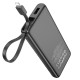 Повербанк портативний акумулятор Power bank HOCO J129 Nature (Lightning) 5000 mAh Black