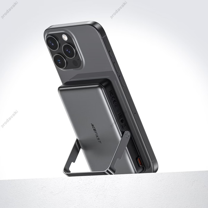 Повербанк портативний акумулятор Power bank Acefast M17 fast charging MagSafe магнітний 22.5W 10000 mAh Black