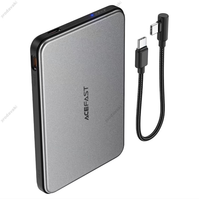 Повербанк портативний акумулятор Power bank Acefast M30 fast charging MagSafe магнітний 20W 5000 mAh Black
