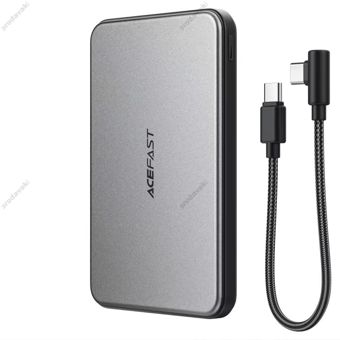 Повербанк портативний акумулятор Power bank Acefast M30 fast charging MagSafe магнітний 20W 5000 mAh Black