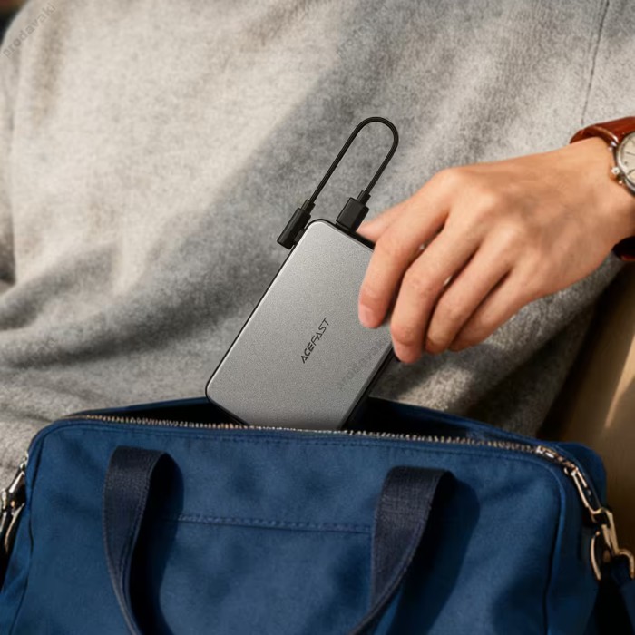 Повербанк портативний акумулятор Power bank Acefast M30 fast charging MagSafe магнітний 20W 5000 mAh Black