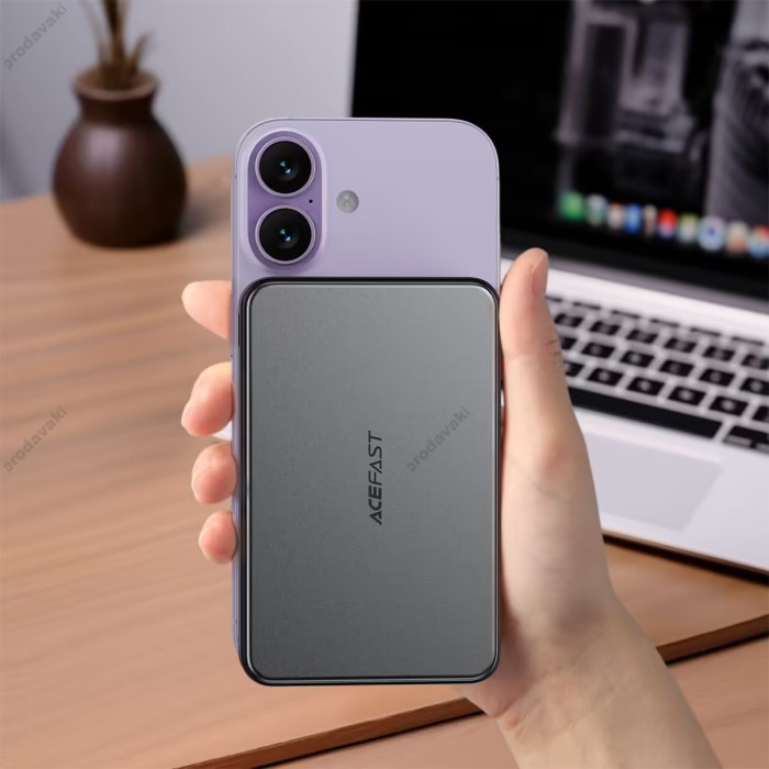 Повербанк портативний акумулятор Power bank Acefast M31 fast charging MagSafe магнітний 22.5W 10000 mAh Black
