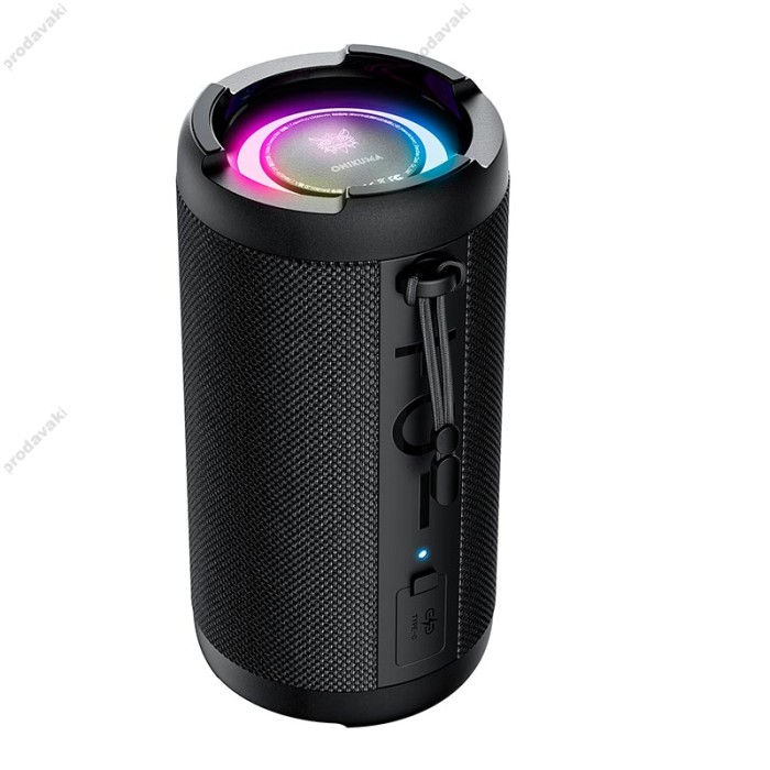 Портативна колонка Bluetooth Onikuma L20 RGB IPX7 BT5.3 10W Black