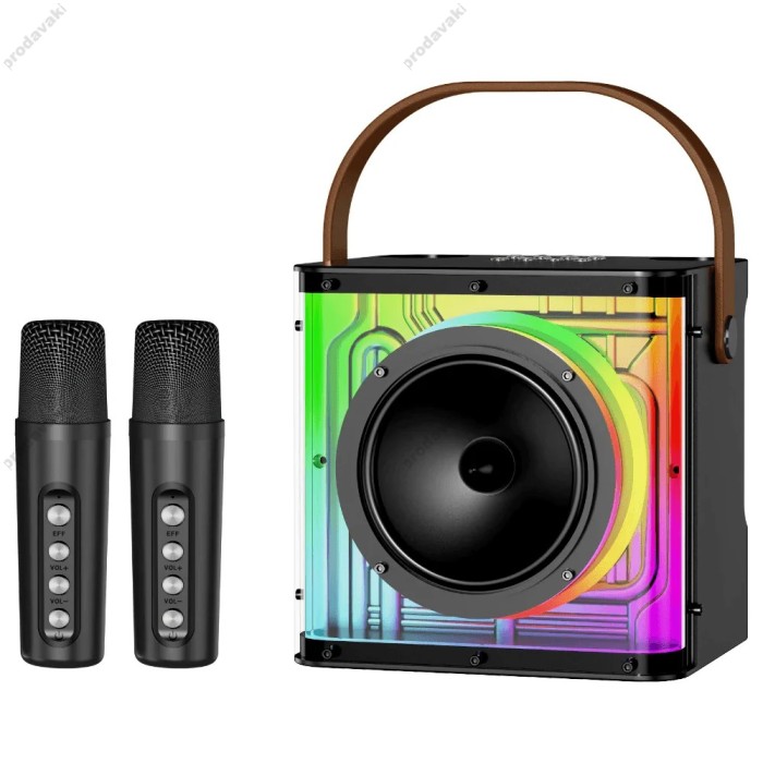 Портативна колонка Bluetooth CH CL-227 мікрофон 2 шт 10W Black