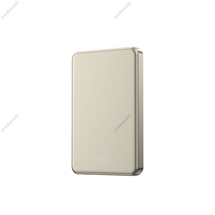 Повербанк портативний акумулятор Power Bank Wiwu P15 Magnetic MagSafe магнітний 5000 mAh Gold