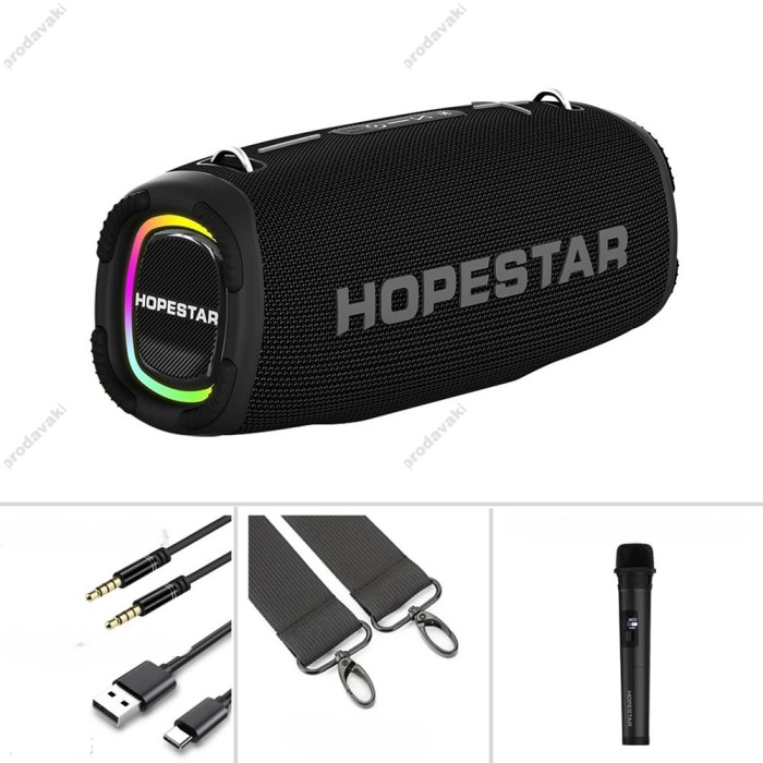Портативна колонка Bluetooth Hopestar A6 MAX 80W Black