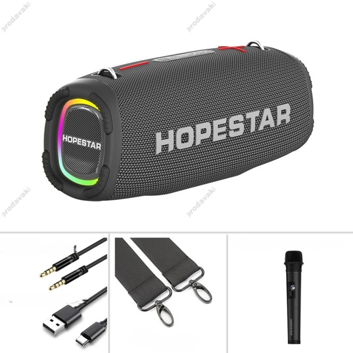 Портативна колонка Bluetooth Hopestar A6 MAX 80W Grey