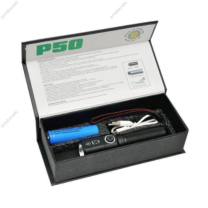 Ліхтарик CH LED RL-526-P50 XH P50 Type-C Black