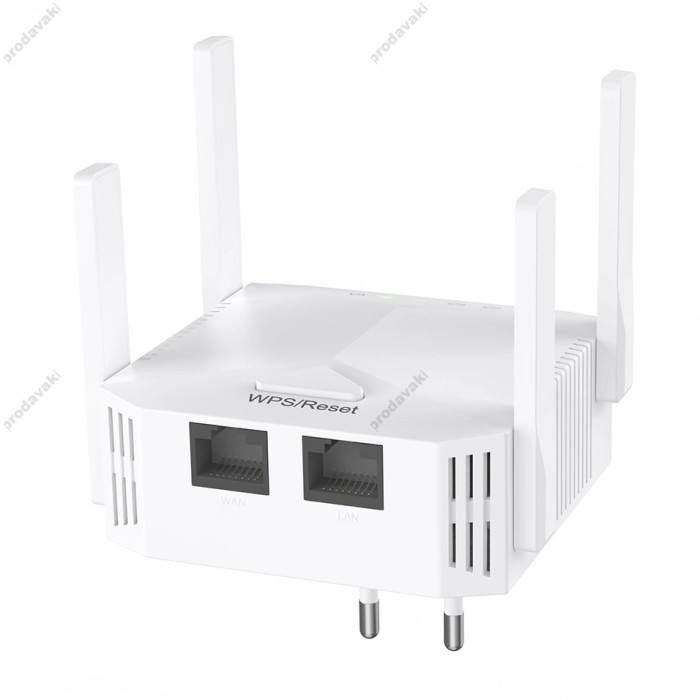 Роутер маршрутизатор WIFI підсилювач XO TX01 1200M Repeater + 100M Router 2in1 EU White