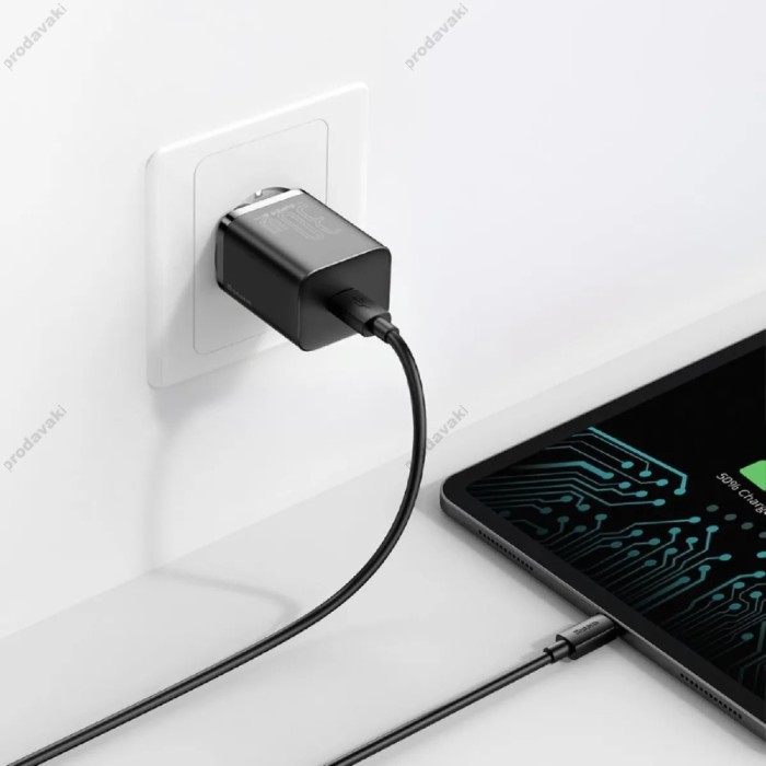 Мережевий зарядний пристрій Baseus Super Si quick charger EU 30W Black CCSUP-J01