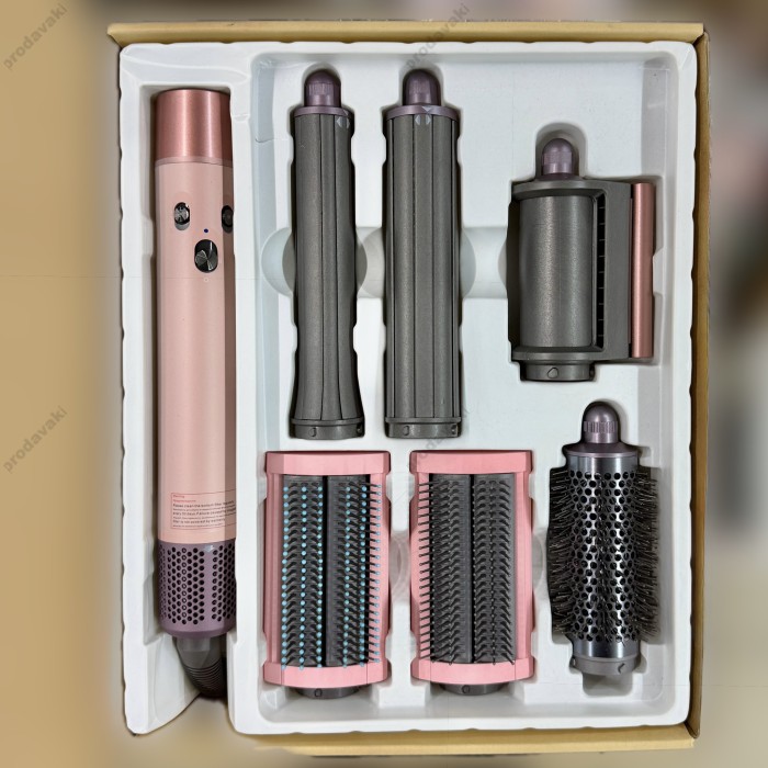 Стайлер для волосся CH Air wrap complete long 6 насадок Pink
