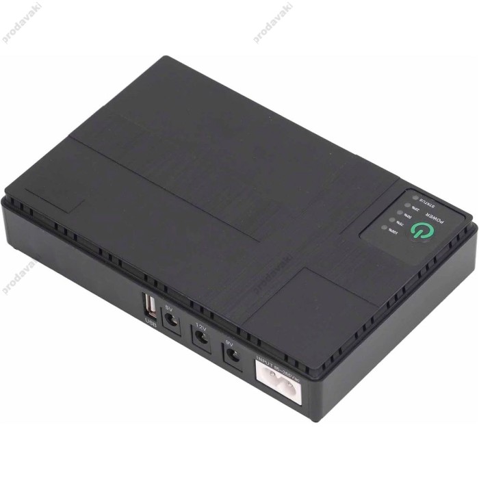 Повербанк для безперебійної роботи Wi-Fi роутера DC1018 10400mAh 38.48Wh USB 5V/12V/12V UPS Black