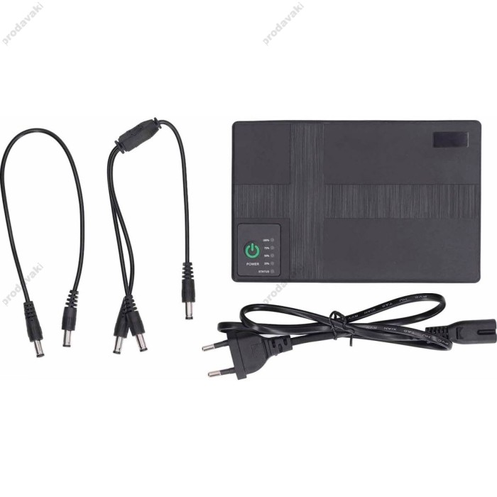 Повербанк для безперебійної роботи Wi-Fi роутера DC1018 10400mAh 38.48Wh USB 5V/12V/12V UPS Black
