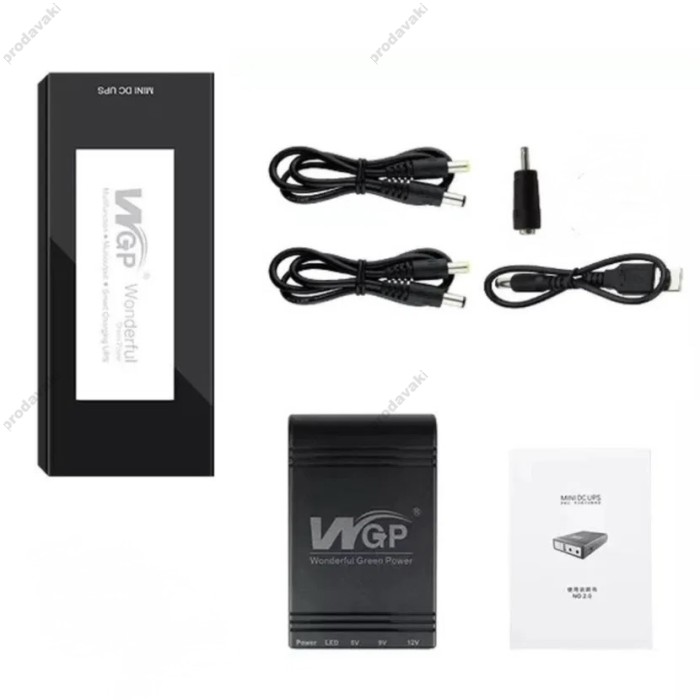 Повербанк для безперебійної роботи Wi-Fi роутера WGP 10400mAh 38.48Wh USB5V/9V/12V UPS Чорний