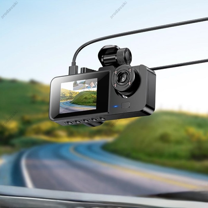 Відеореєстратор HOCO DI63 Universe three-screen simultaneous display 720p Wi-Fi Black