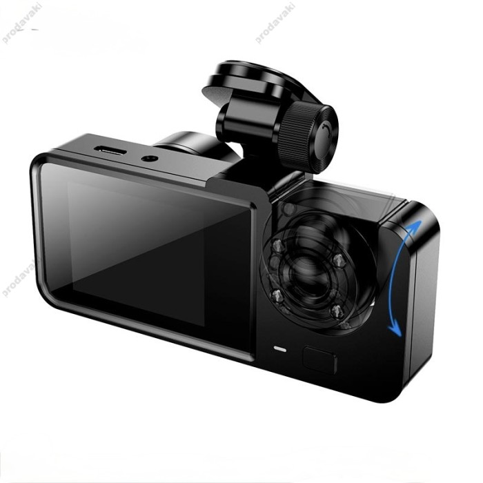 Відеореєстратор HOCO DI63 Universe three-screen simultaneous display 720p Wi-Fi Black