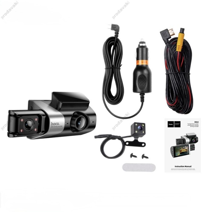 Відеореєстратор HOCO DI64 World three-screen simultaneous display 720p Wi-Fi Black