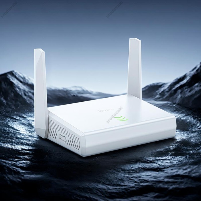 Роутер маршрутизатор Hoco HI36 WiFi4 wireless router 2.4GHz 300Mbps White