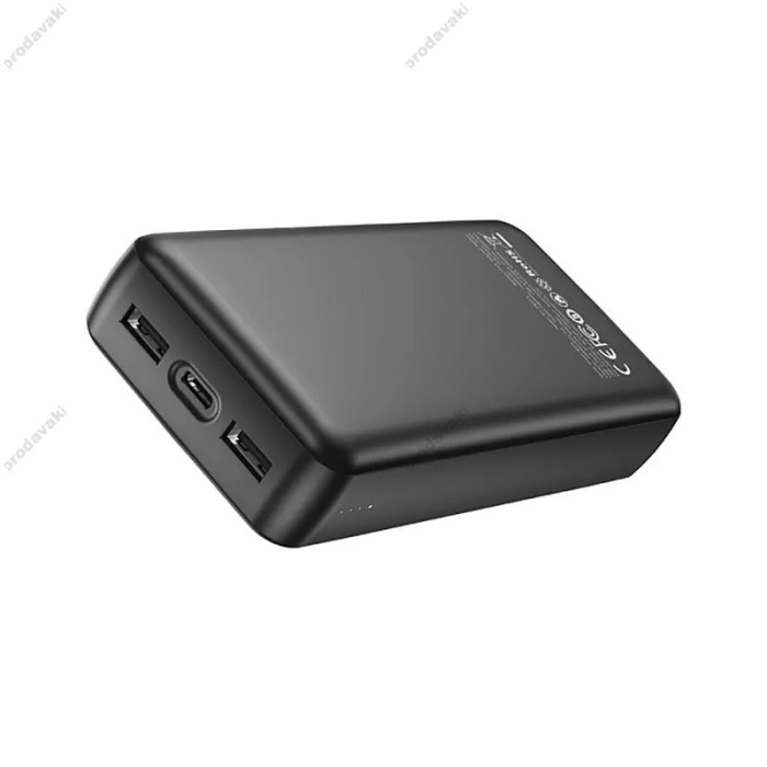 Повербанк портативний акумулятор Power bank XO PB313 Light display 20000 mAh Black