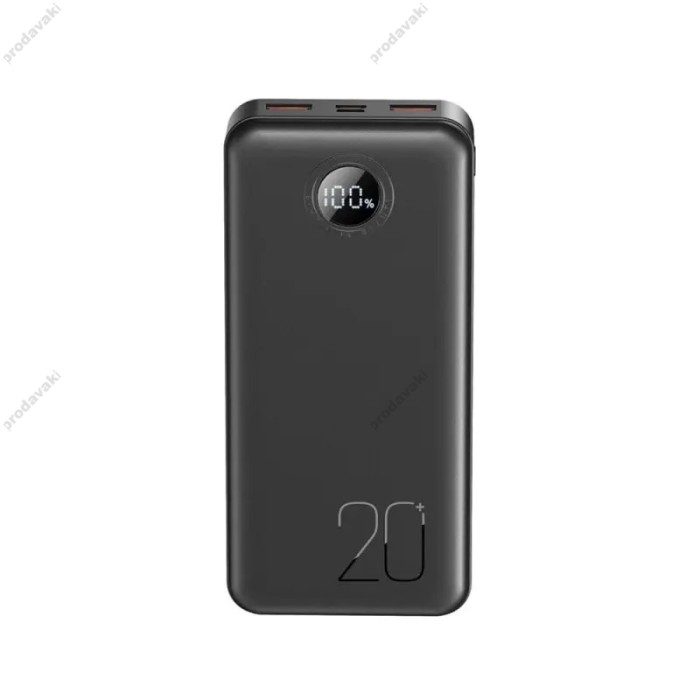 Повербанк портативний акумулятор Power bank XO PR239 fast charging 22.5W 20000 mAh Black