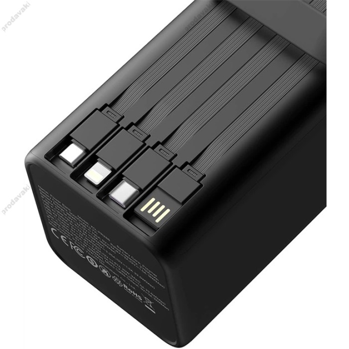 Повербанк портативний акумулятор Power bank XO PR286 fast-charging 22.5W 50000 mAh Black