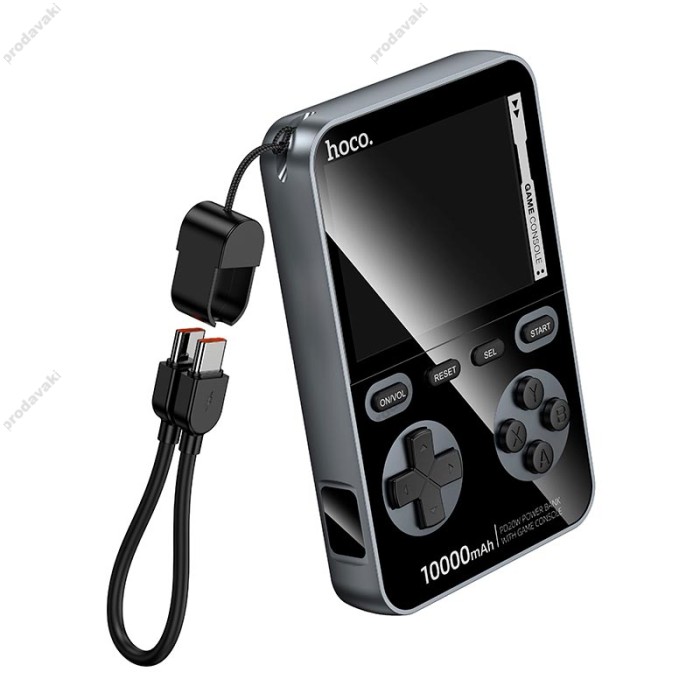 Повербанк портативний акумулятор Power Bank Hoco Q47 Shine with game console 20W 10000 mAh Black