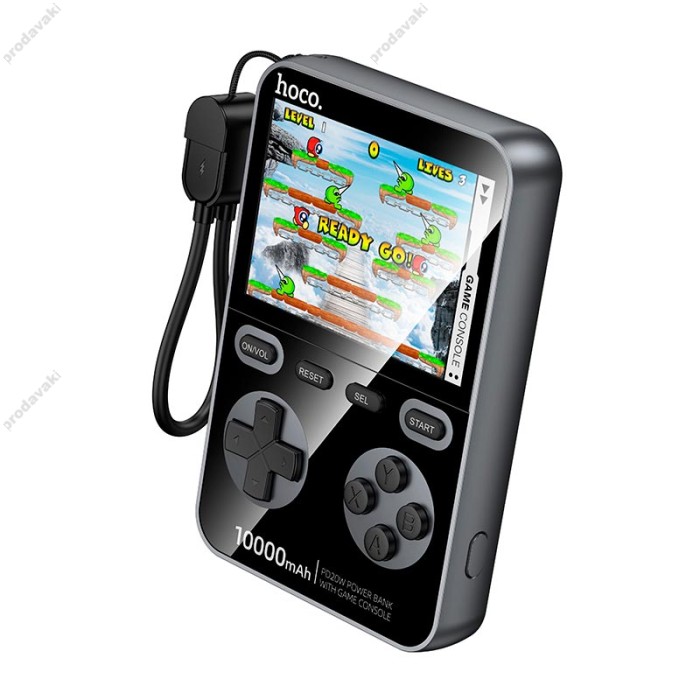 Повербанк портативний акумулятор Power Bank Hoco Q47 Shine with game console 20W 10000 mAh Black
